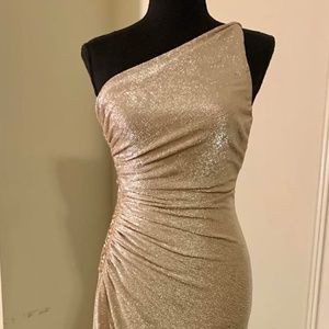 Calvin Klein one shoulder evening gown size 2